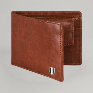 TAQWA Men Casual Tan Artificial Leather, Genuine Leather Wallet