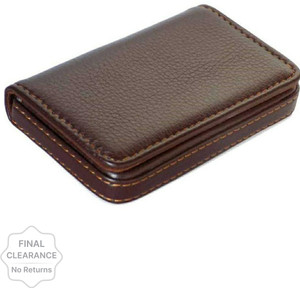 AT Fashion Men & Women Brown Artificial Leather Card Holder