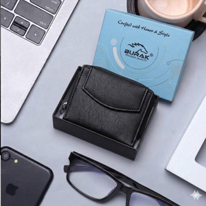 BURAK Women Casual, Evening/Party, Formal, Trendy, Travel Black Artificial Leather Wallet