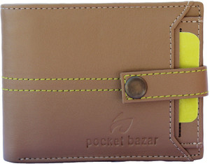 pocket bazar Men Beige Artificial Leather Wallet