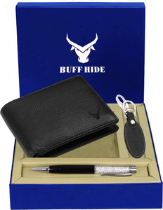 BUFFHIDE Men Black Genuine Leather Wallet