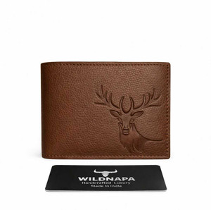 WILD NAPA Men Brown Genuine Leather RFID Wallet (6 Card Slots) - Image 1