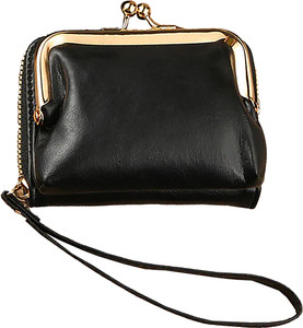 SYGA Women Black Genuine Leather Wallet