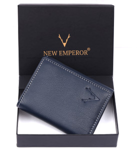 new emperor Men Casual, Formal Blue Genuine Leather Wallet