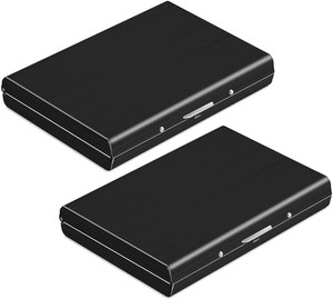 STORITE Men & Women Casual, Formal, Travel, Trendy Black Aluminium Card Holder