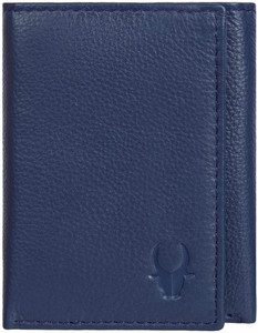WILDHORN Men Casual Blue Genuine Leather Wallet