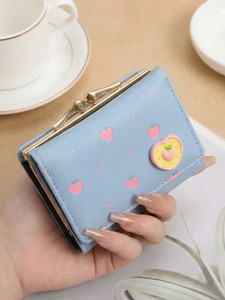 HotGown Women Casual Blue Canvas Wallet