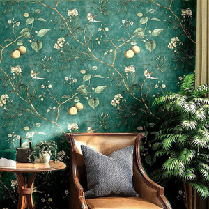 ANNA CREATIONS Floral & Botanical Green Wallpaper