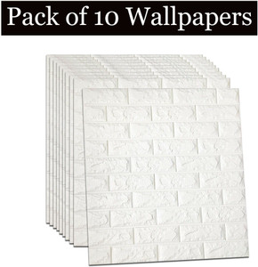 Tlismi Vinyl Decorative White Wallpaper