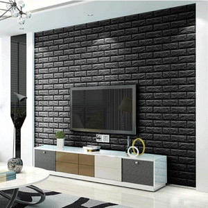 Tlismi Vinyl Decorative Black Wallpaper