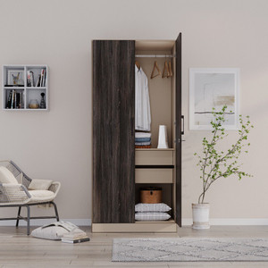 Wakefit Engineered Wood 2 Door Wardrobe