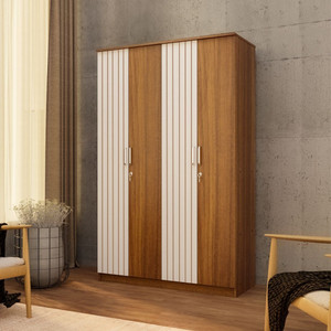 neuspace Tetra Engineered Wood 4 Door Wardrobe