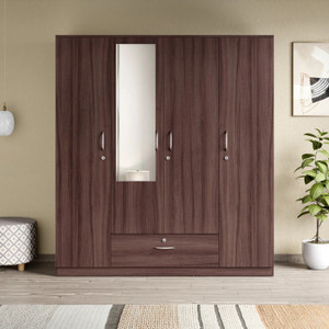 Godrej Interio Ewa with Mirror Engineered Wood 4 Door Wardrobe