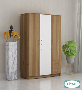 SIVOM SIVOM ULTRA Multipurpose 3 Door Wardrobe With Mirror/ Spacious 7 Shelves Engineered Wood 3 Door Wardrobe