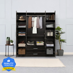 Wakefit Organza Plus Engineered Wood 4 Door Wardrobe