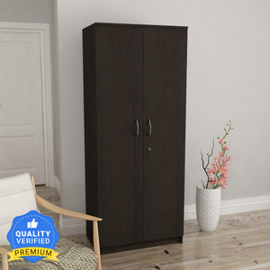 SIVOM Jennifer Multipurpose 2 Door Wardrobe / Spacious Shelves with Hanging Rail Engineered Wood 2 Door Wardrobe