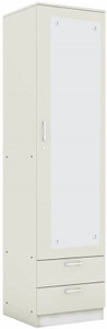 CASPIAN Wooden Almirah for Clothes and Stacking space -Home Furniture Storage Engineered Wood 1 Door Wardrobe