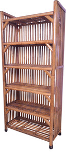 EVRA Wood, Bamboo,Cane Book shelf chappal stand,Bookshelf for office,multipurpose use Bamboo Semi-Open Book Shelf
