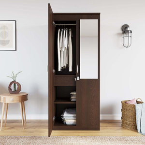 Nilkamal Riva Engineered Wood 2 Door Wardrobe