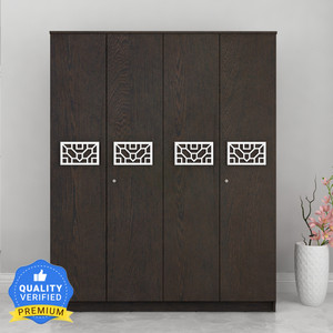 SIVOM Feature Multipurpose 4 Door Closet Engineered Wood 4 Door Wardrobe