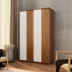 neuspace Tetra Engineered Wood 4 Door Wardrobe