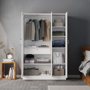 Wakefit Gingham Engineered Wood 3 Door Wardrobe