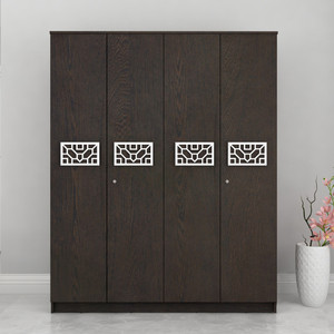 SIVOM Feature Multipurpose 4 Door Closet Engineered Wood 4 Door Wardrobe