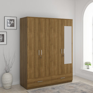 SPACEWOOD Linden Engineered Wood 4 Door Wardrobe