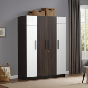 Trevi Mustang 4 door wardrobe (Almirah/Almari/Cupboard) Engineered Wood 4 Door Wardrobe