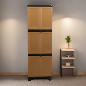 Classic Furniture Liberty 6ft -Ambergold -Coffee Brown Plastic 2 Door Wardrobe