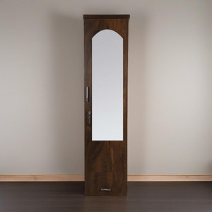 CASPIAN Wooden Almirah for Clothes and Stacking space -Home Furniture Storage Engineered Wood 1 Door Wardrobe