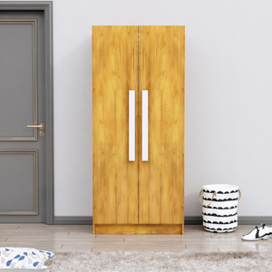 Hexa Red Wooden Wardrobe with 1 Drawer & Huge Space 3 Year Warranty Engineered Wood 2 Door Wardrobe