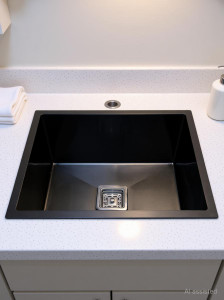 CROCODILE 24" X 18" X 10" BLACK 304 GRADE BLACK MATT Vessel Sink