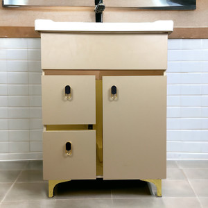 BOBBYEXPORT Gold premium 24" freestanding Wash Basin Vanity Cabinet HDHMR Cabinet BEPG3 Table Top Basin
