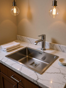 CROCODILE 22" X 18" X 10" 304 GRADEWITH SQUARE COUPLING 2X Vessel Sink