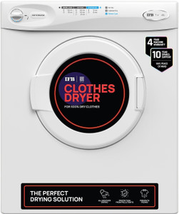 IFB 5.5 kg Fully Automatic Front Load,Refresh�Cycle,Knob Control,Wall Mountable,Anti-Crease,Germ-Free Dryer with In-built Heater White