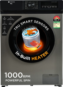 MOTOROLA 8 kg Fully Automatic Front Load Washing Machine with In-built Heater Grey