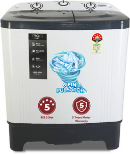 MarQ By Flipkart 6.5 kg Semi Automatic Top Load Grey, White