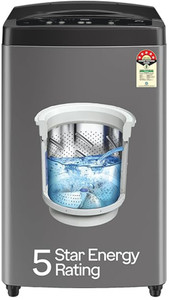 Godrej 7.5 kg 5 Star, Zero Pressure Technology With Stainless Steel Gravity Drum Fully Automatic Top Load Washing Machine Grey