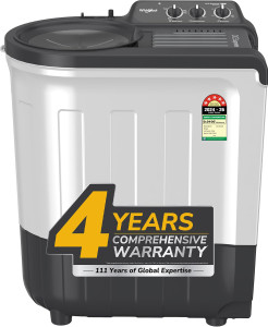 Whirlpool 6.5 kg 5 Star with Ace Wash Station, 1400 RPM Speed and Rust Proof Body Semi Automatic Top Load Washing Machine Grey