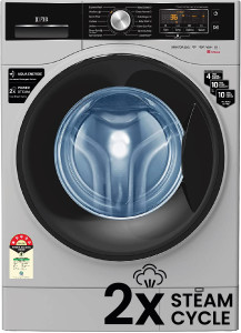 IFB 8 kg Steam Wash Fully Automatic Front Load Washing Machine with In-built Heater Silver