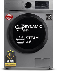 Panasonic 8 kg Fully Automatic Front Load Washing Machine with In-built Heater Silver