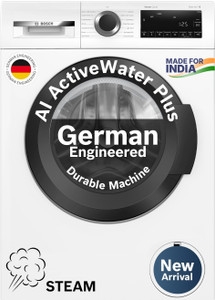 BOSCH 8 kg Fully Automatic Front Load Washing Machine with In-built Heater White