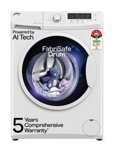 Godrej 7 kg AI Powered, FabriSafe Drum, Eco Wash Fully Automatic Front Load Washing Machine White