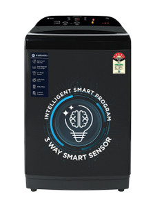 MOTOROLA 9 kg 5 Star, Intelligent Smart Programs Fully Automatic Top Load Washing Machine Grey, Black
