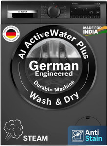 BOSCH 9 kg Fully Automatic Front Load Washing Machine with In-built Heater Grey