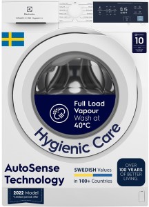 Electrolux 8 kg 5 Star EcoInverter, 40C Vapour Wash,UltimateCare 300 Fully Automatic Front Load Washing Machine White