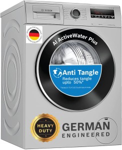 BOSCH 8 kg AntiTangle,AntiVibration,1400RPM Fully Automatic Front Load Washing Machine with In-built Heater Silver