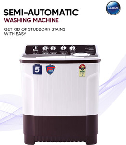Lloyd by Havells 7.5 kg 1300 RPM, Soak Function, 3 Wash Programs, Swift Dry, Magic Filter Semi Automatic Top Load Washing Machine Maroon, White