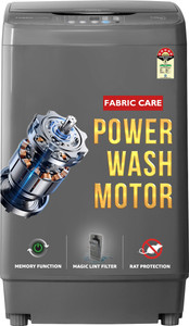 ONIDA 7 kg 5 star and With Crystal Drum Technology Fully Automatic Top Load Washing Machine Grey